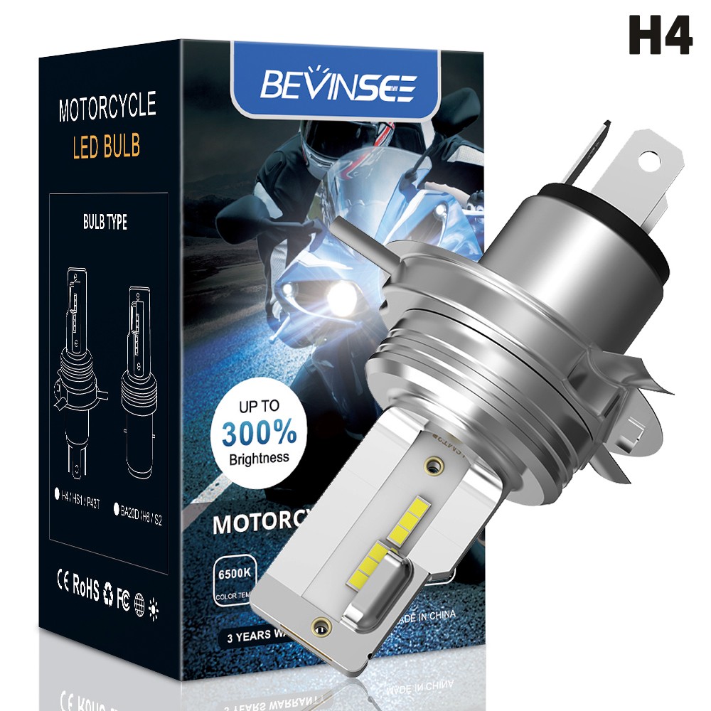 For Yamaha YZF600R 1995-2007 H4 9003 LED Headlight Bulb Hi/Low Beam 6000K White