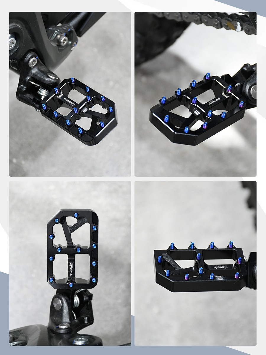 CNC Aluminum Alloy Wider Footpegs Foot Pegs for Surron Ultra Bee Non-slip Spikes