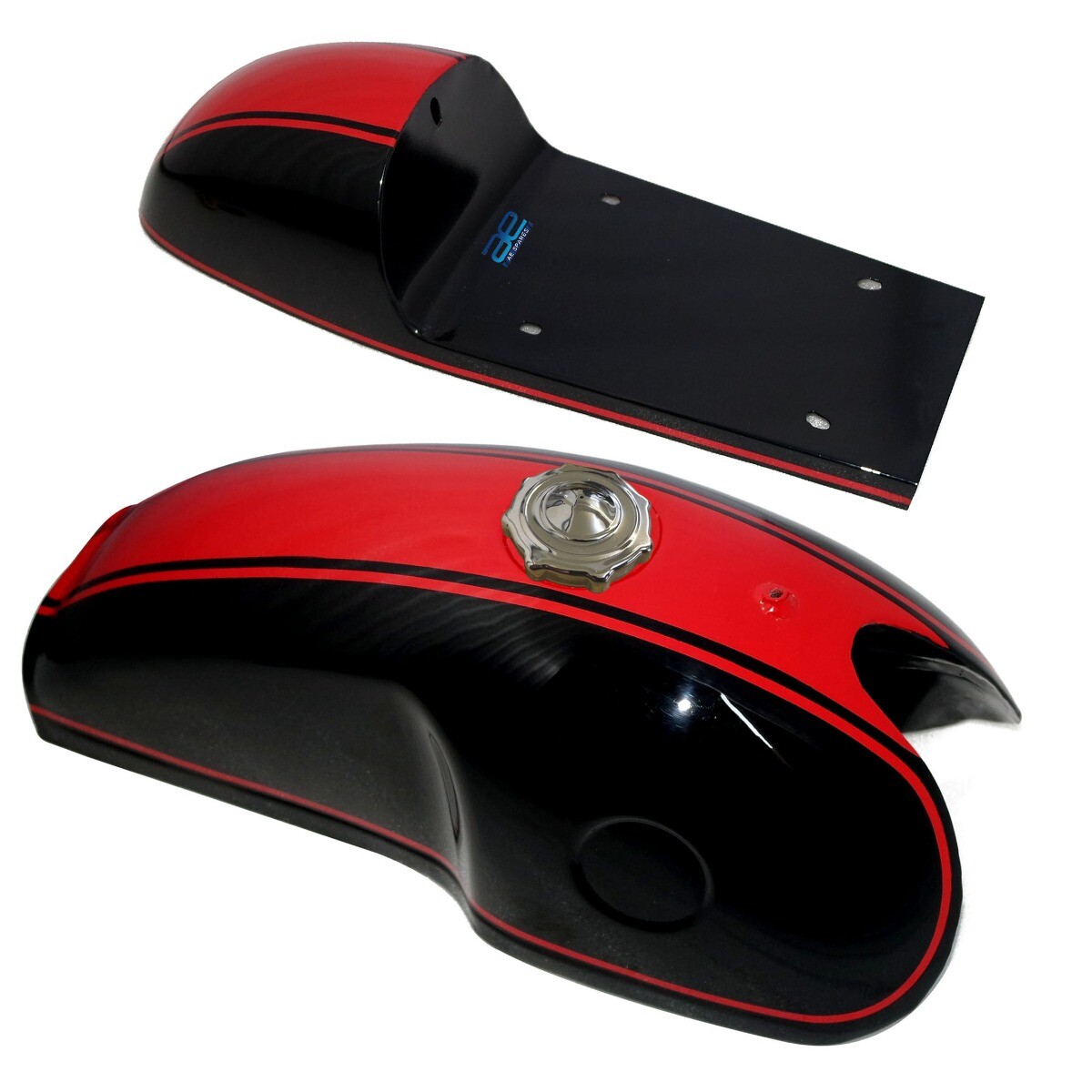 Petrol Fuel Tank Cap Red Black & Seat Hood Benelli Mojave Cafe Racer 260 360 ECs