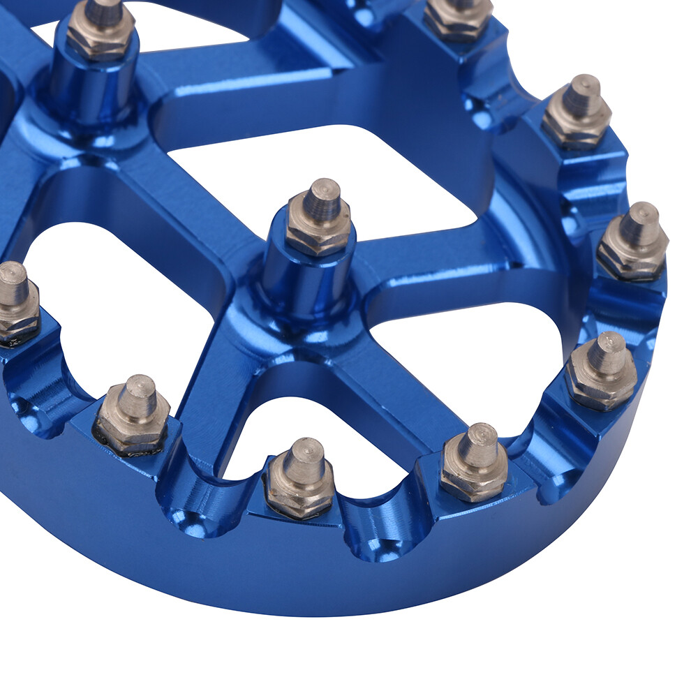 Foot Pegs Motorcycle Footpeg Pedals CNC For PW50 1981-2024 PW80 1983-2006 Blue