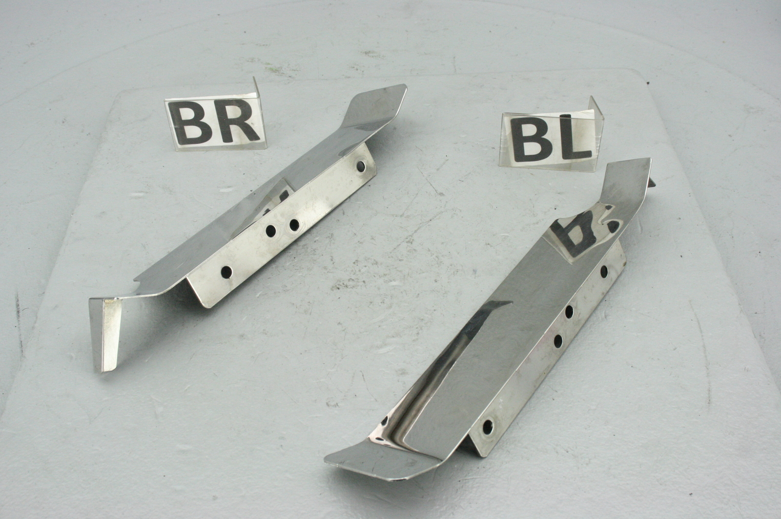1995 Harley Road King Saddlebag Support Mount Bracket Left Right Set CHROME