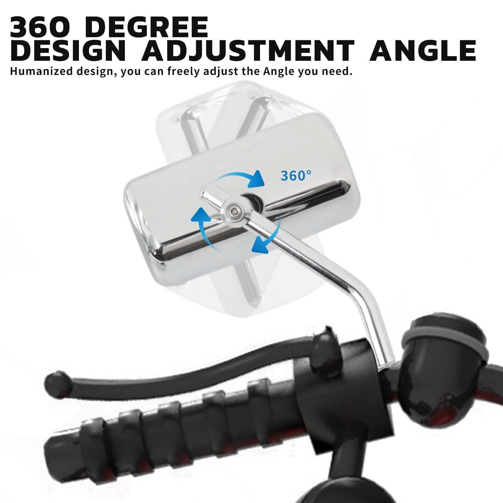 Retro Rectangle Motorcycle Rearview Mirrors For Harley Street Glide Fat Boy FLHX