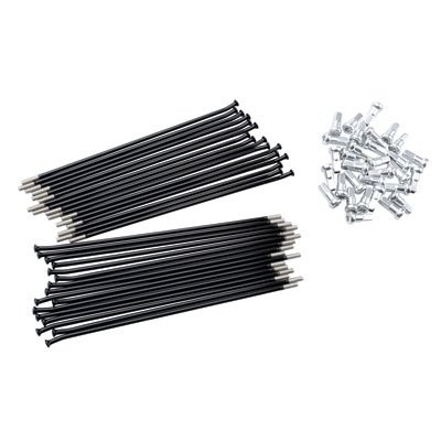 Tusk Motorcycle Spoke Kit – Rear 19″ Black Spoke/Silver Nipple For Yamaha WR250F