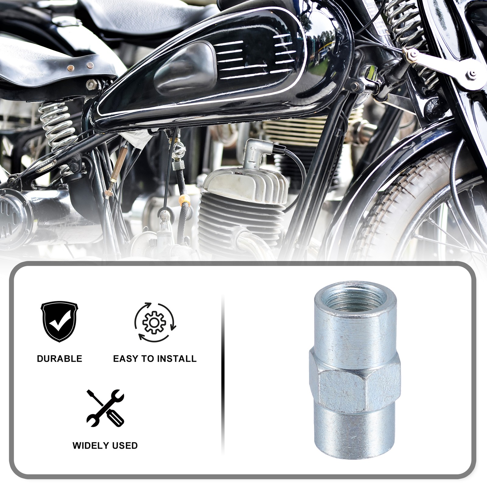 10pcs Motorcycle Brake Line Tube Fittings M10x1mm for 3/16 Hydraulic Brake