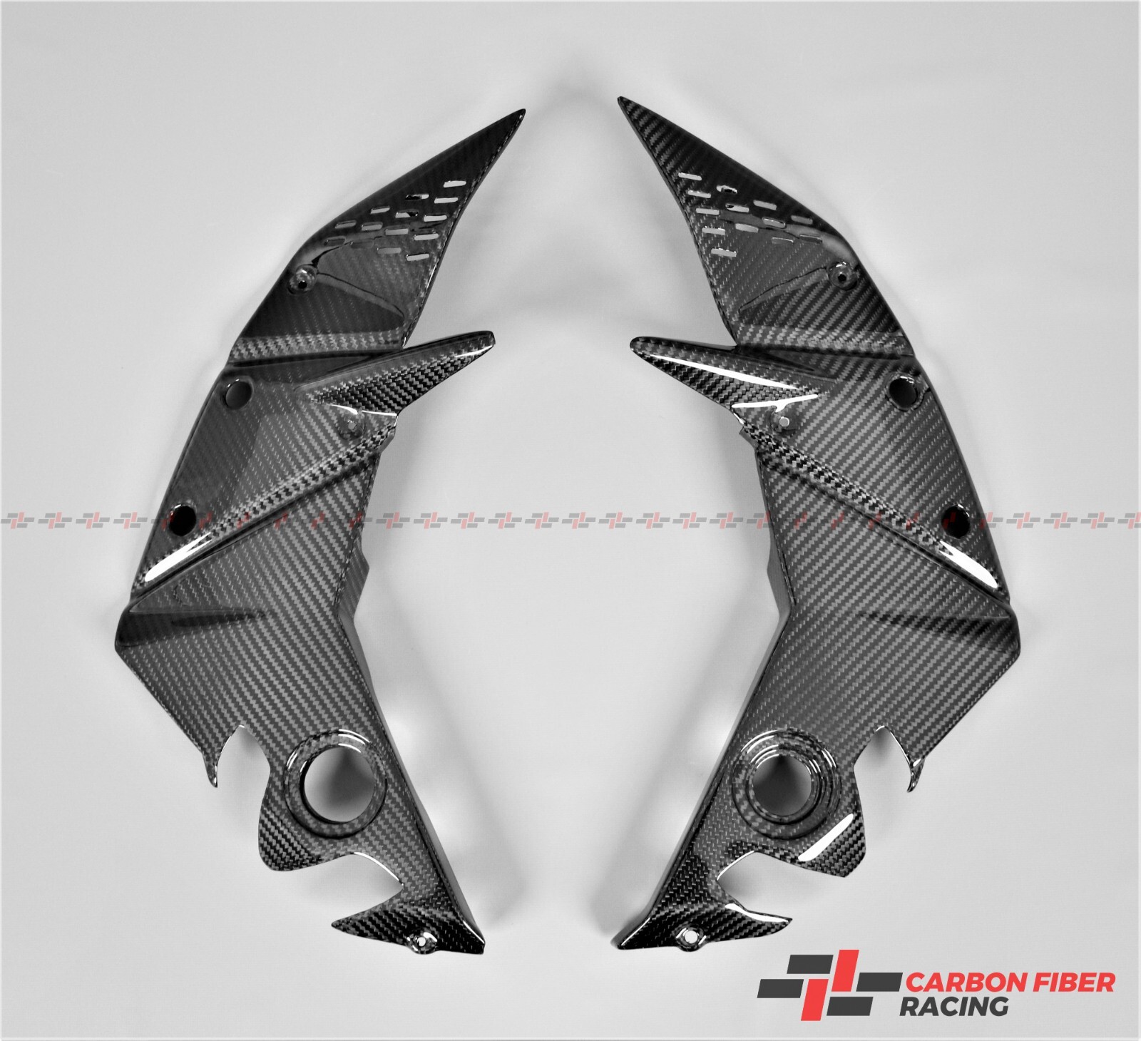 2007-2012 Kawasaki Z750 Lower Side Panels – 100% Carbon Fiber