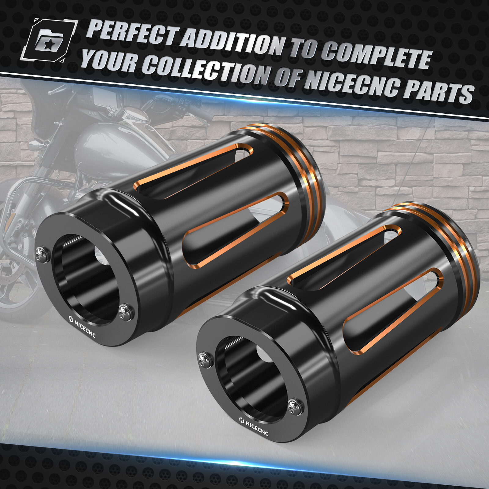 Upper Fork Boot Slider Cover & Front Fender Trim For Harley Street Glide FLHX