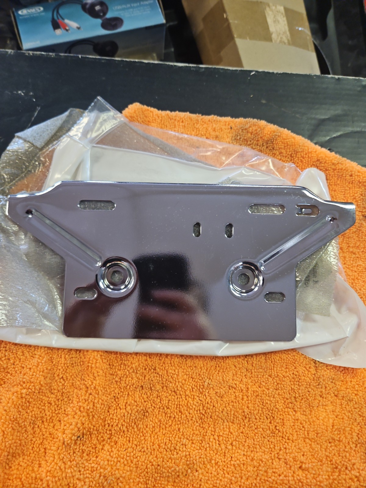 97-08 Harley OEM Touring Rear License Plate Bracket W/ Tour Pak