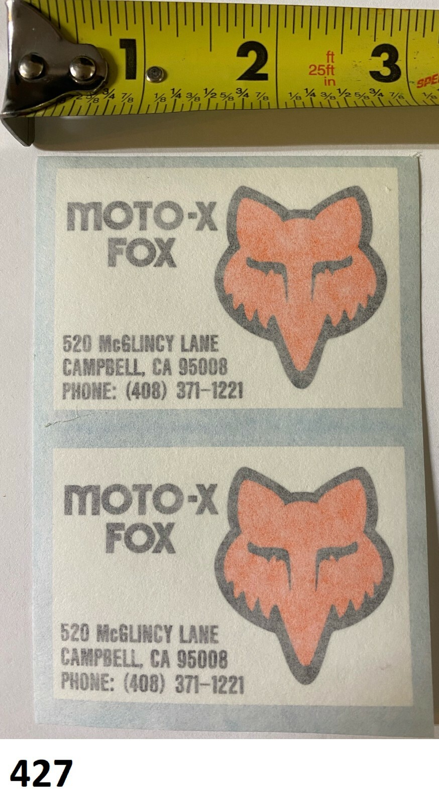 2! Moto-X Fox stickers Vintage Works RM RN YZ KX CR 125 250 360 400 500 MX VMX