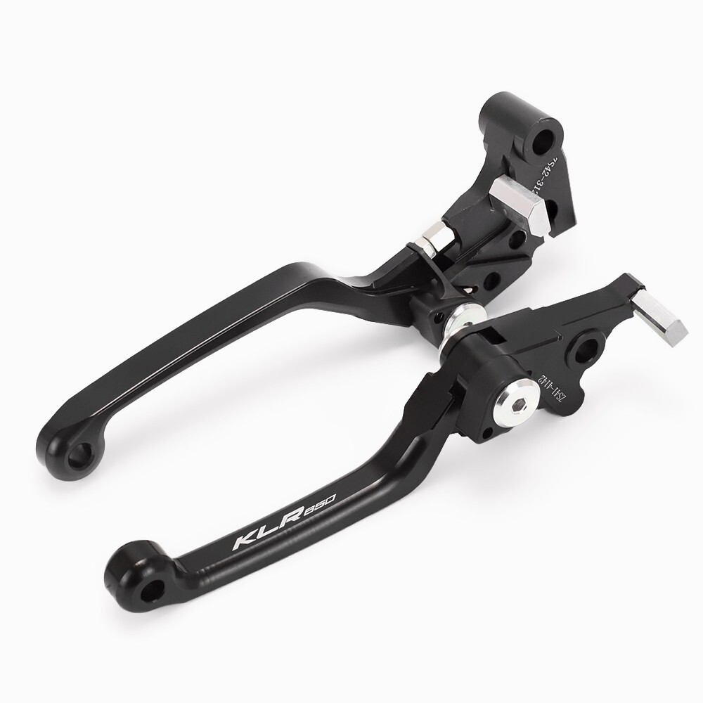 Anodized Pivot Brake Clutch Levers For KAWASAKI KLR 650 KLR650 2008-2024 Black