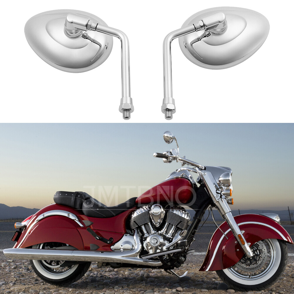 Chrome Motorcycle Rearview Side Mirrors For Indian Chieftain Chief Classic Scout