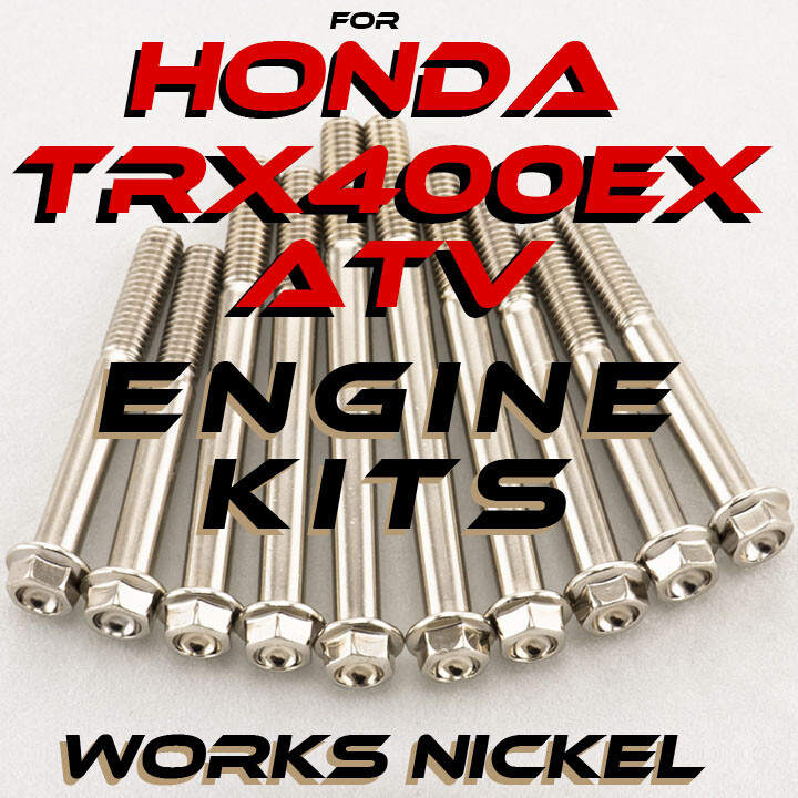 Works Nickel ENGINE Bolt Kit for 1999-2004 Honda TRX400EX ATV
