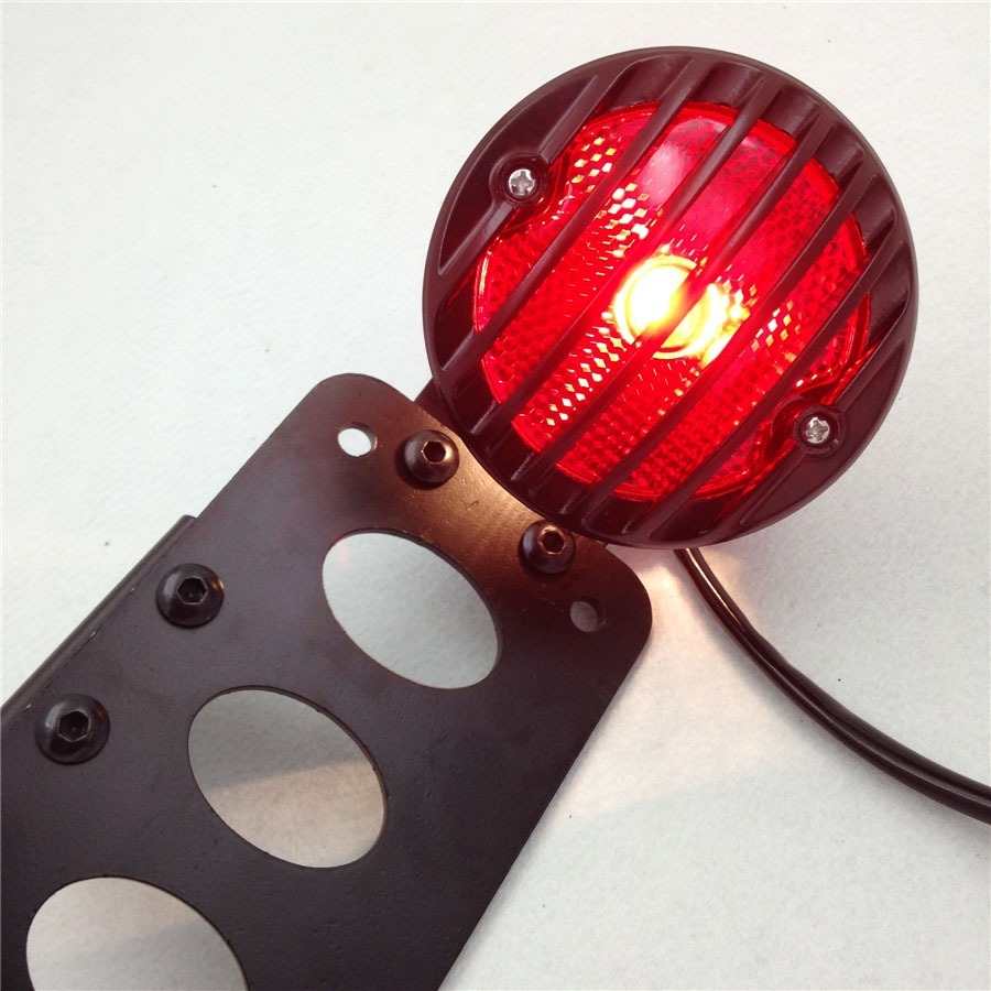 Pre-drilled License Side Tag Holder Bracket Tail Light For Harley Metric chopper
