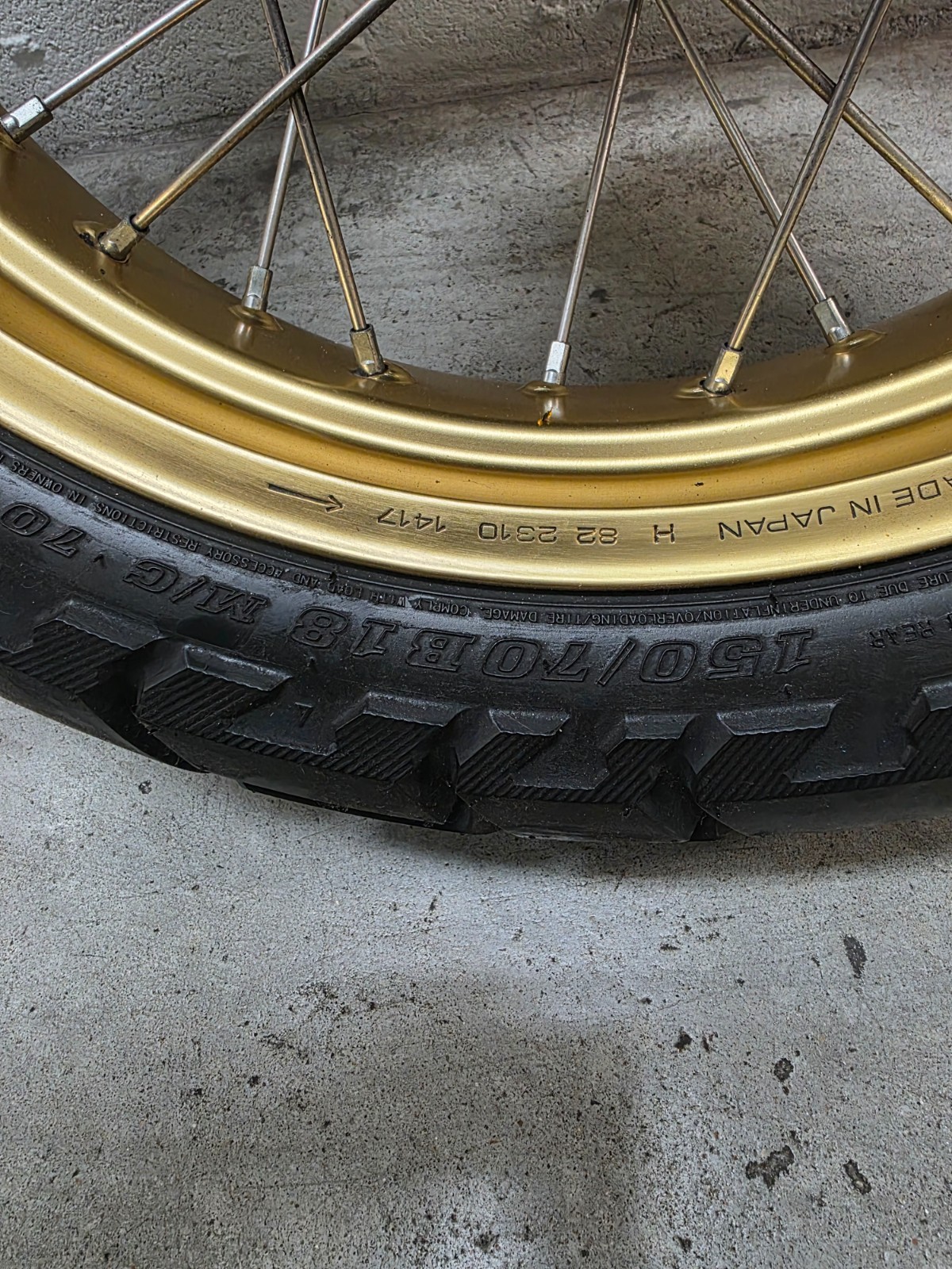 Genuine Honda Africa Twin Front and Rear Wheels Gold