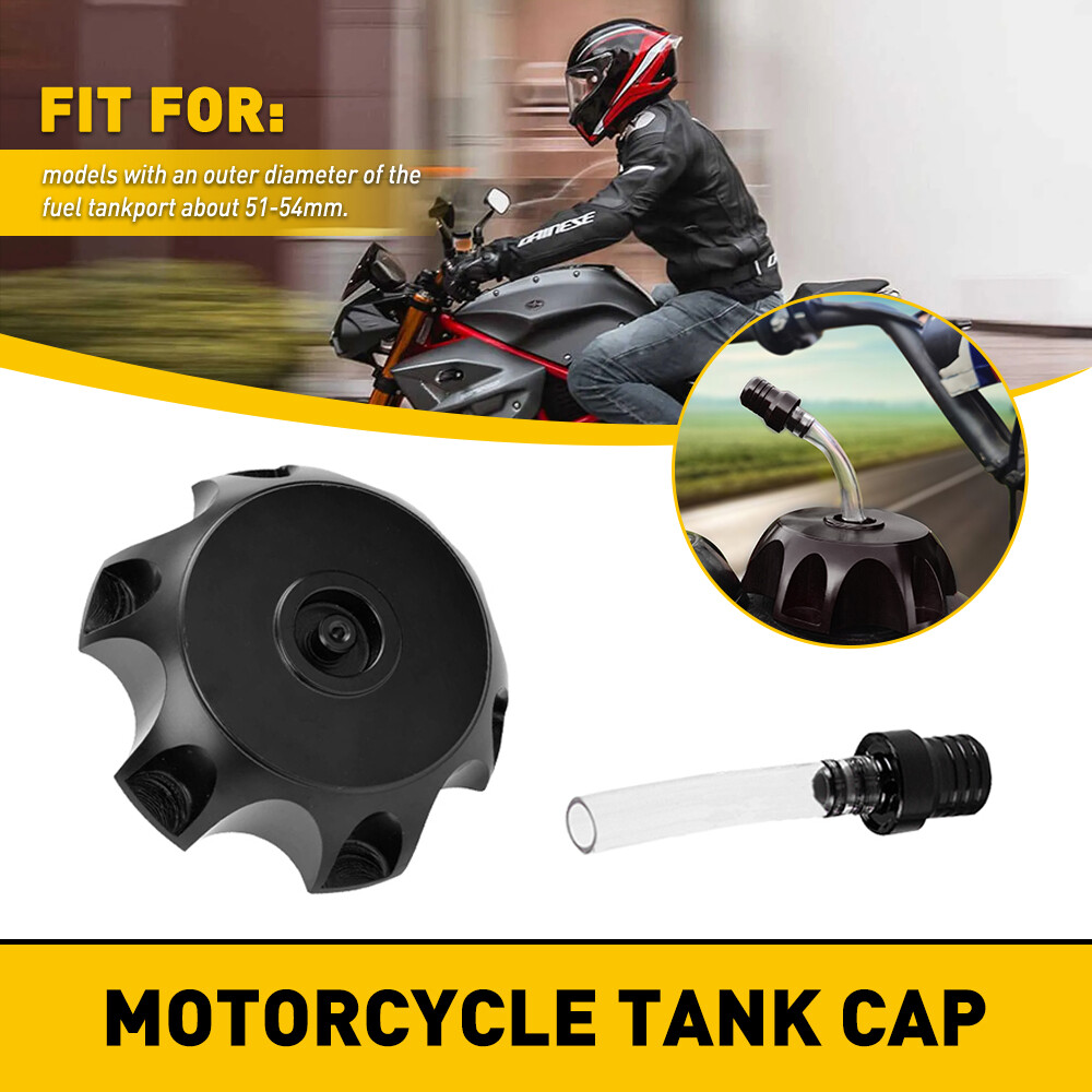 1PCS Aluminum Gas Motorcycle Fuel Black Tank Cap Gas Lid Car 51-54mm Accessories
