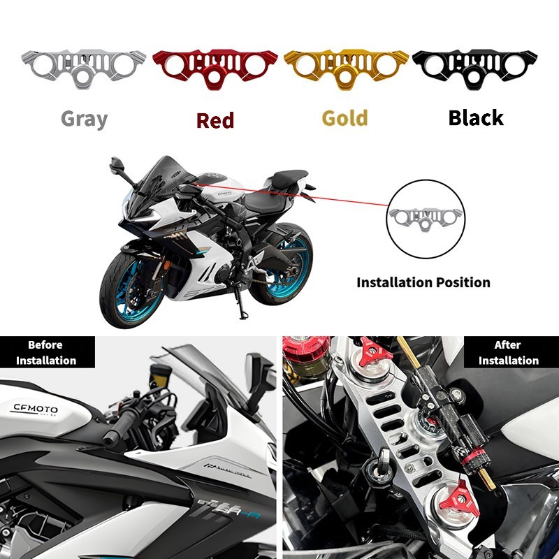 For CFMOTO 675SS 675SR 675SR-R Motorcycle Top Clamp Clip-On Fork Tube Handlebar