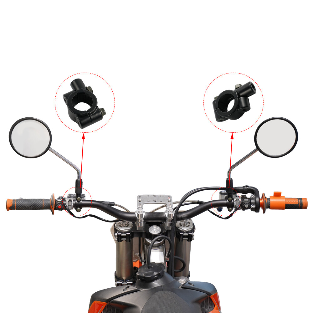 8mm Moto Handlebar Mirror Mount Holders Adapter Clamp Universal fits for ATV