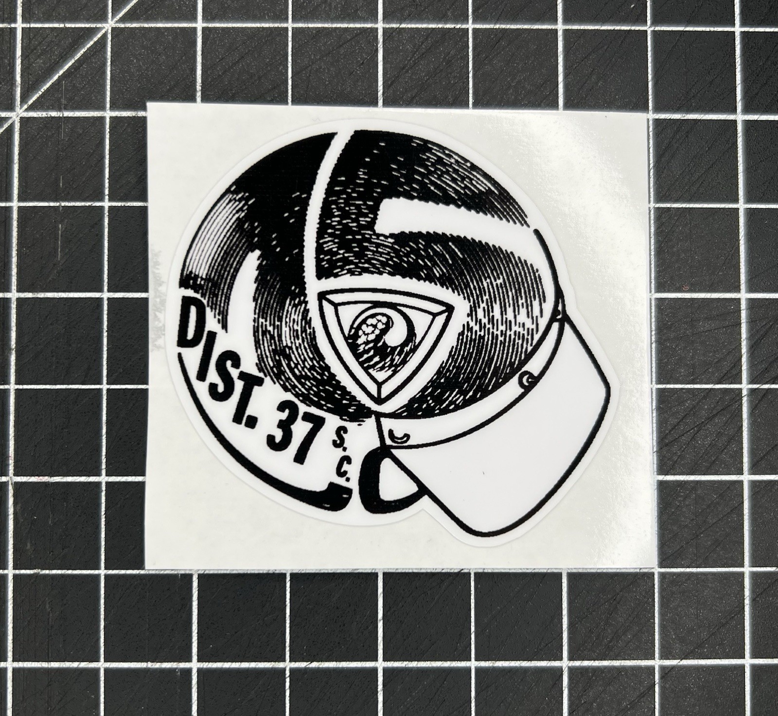 New Vintage 1975 AMA District 37 Decal Sticker Motocross Desert Racing VMX￼AHRMA
