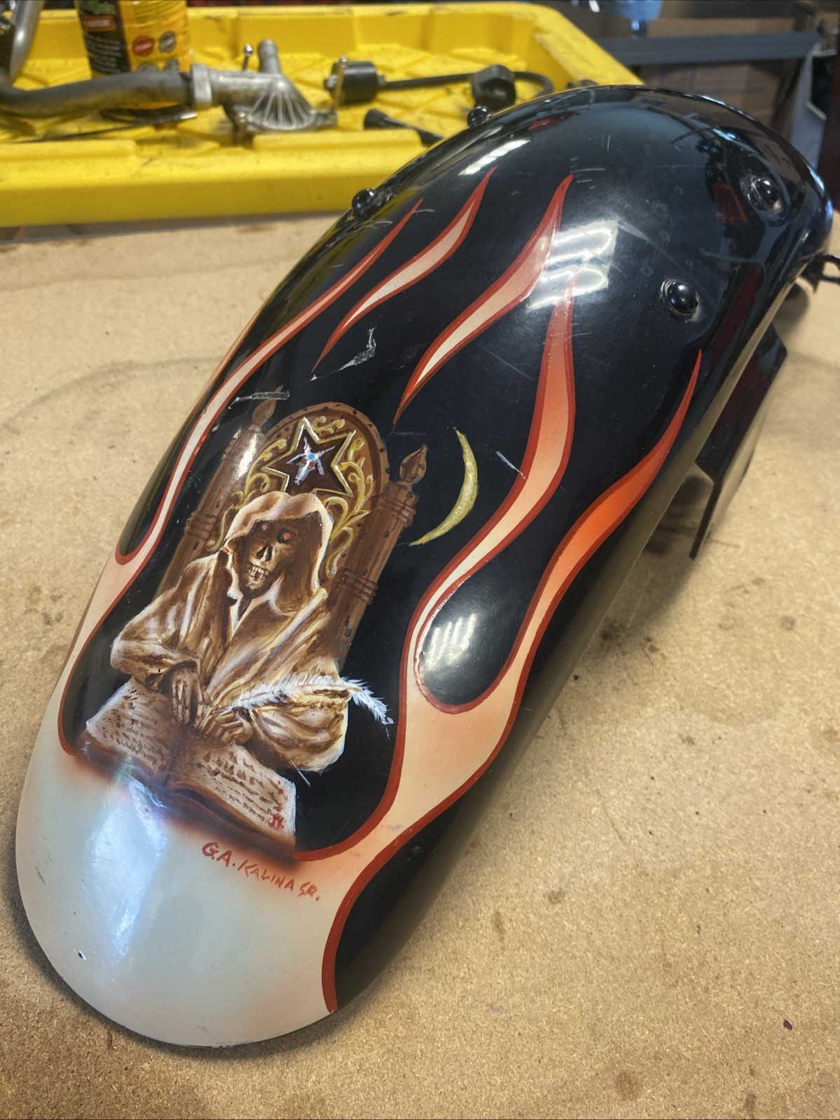 1987 (87-96) Honda Shadow VT1100C VT1100 Front Fender Hand Painted Scratched