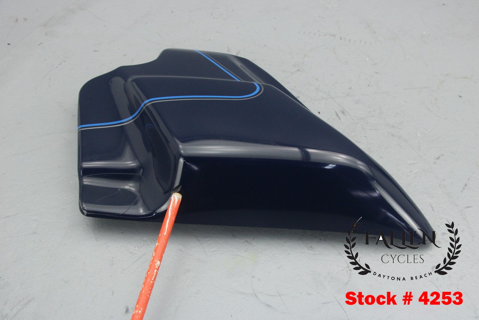 2006 Harley Electra Glide Side Frame Cover Panel Set PEACE OFFICER BLUE #4253