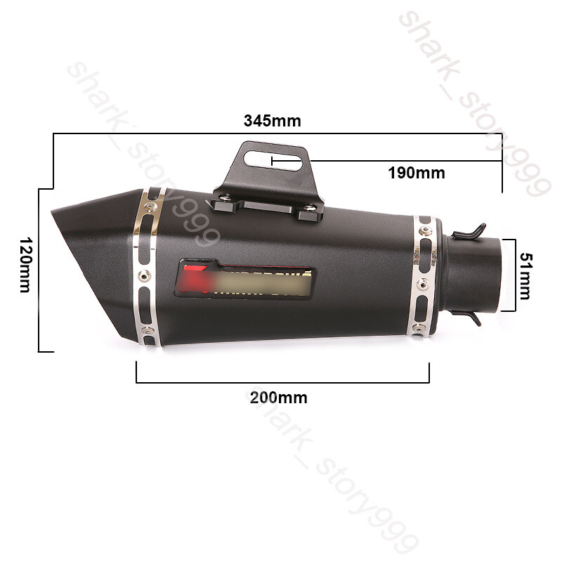 For Kawasaki Ninja ZX4R ZX4RR 2023-24 Exhaust Mid Pipe Slip On 345mm Muffler Tip