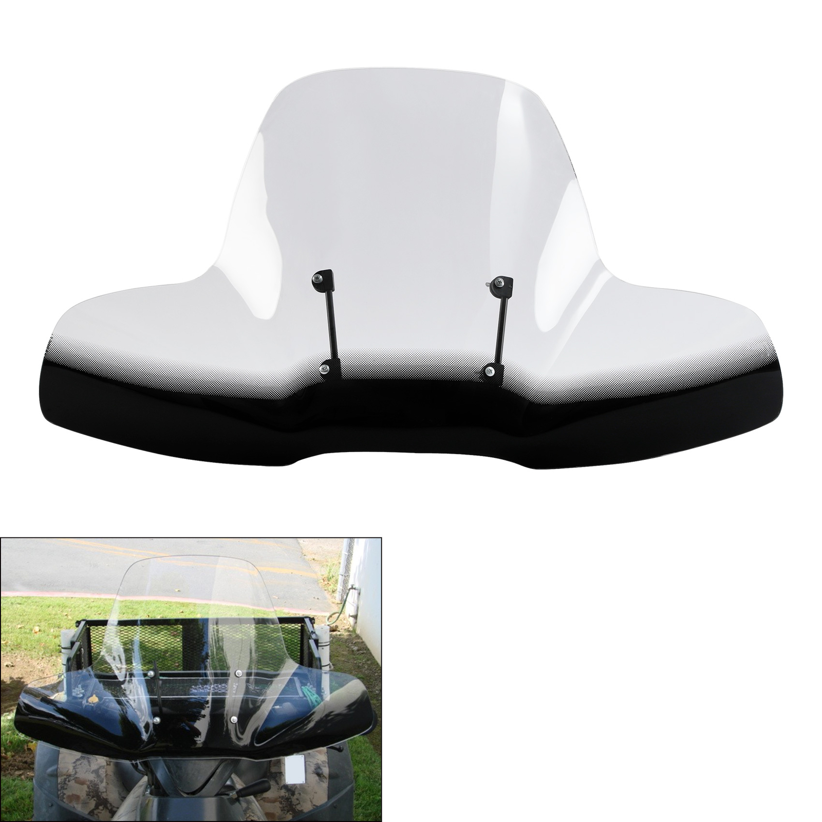 Large Windshield Windscreen For Polaris Arctic Cat Honda Yamaha Kawasaki Can-Am