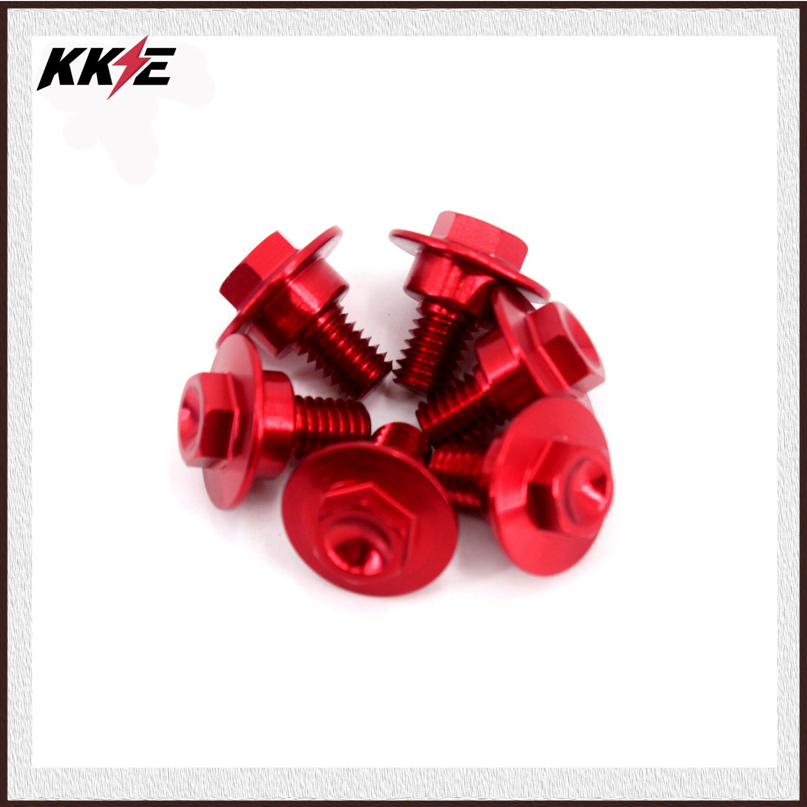 KKE Front Fork Guard Bolts Screw Fit HONDA CR125 250 CRF250R 250X 450R Red 6 pcs
