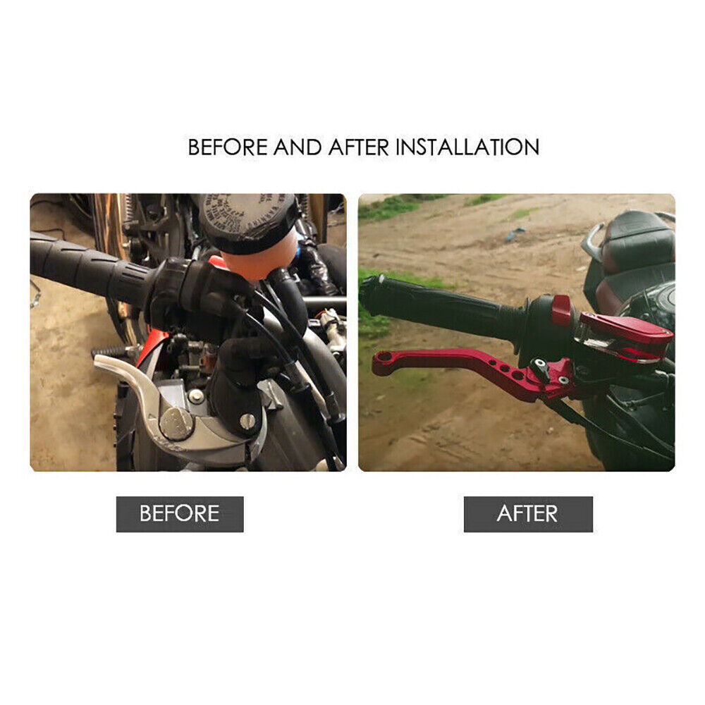 2pcs CNC 7/8″ Motorcycle Hydraulic Brake Clutch Lever Master Cylinder Reservoir