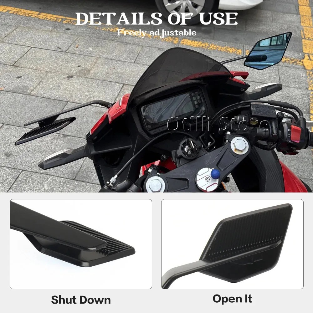 for Honda CBR650R 2019-2025 Gen 2 Winglet Mirrors Motorcycle Accessories