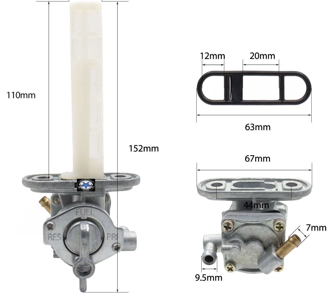 Fuel Valve Petcock For Kawasaki KZ1000P Police KZ650 KZ750 KZ1000M ZX750 80-05