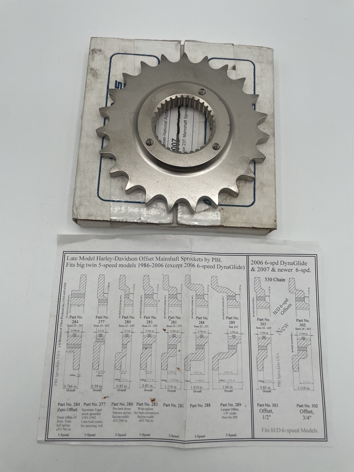 PBI 277-23 Steel Transmission Mainshaft Sprocket 23T Natural