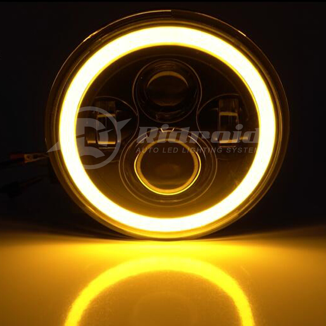 7″ inch Motorcycle LED Headlight with Turn Signals For Harley Sportster Touring