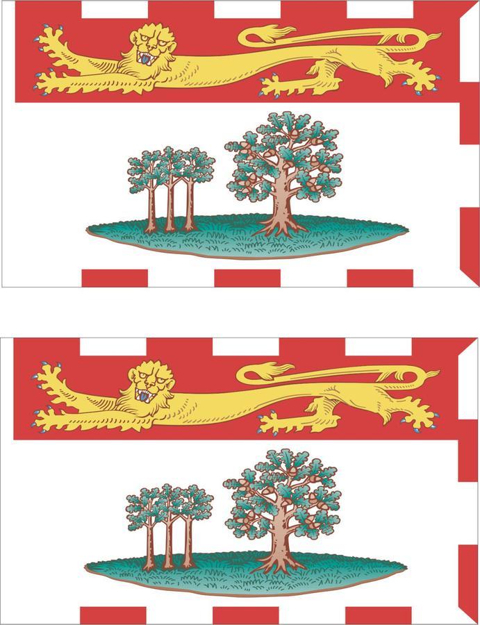 2 X Vinyl Car Sticker Canada Flag Prince Edward Island