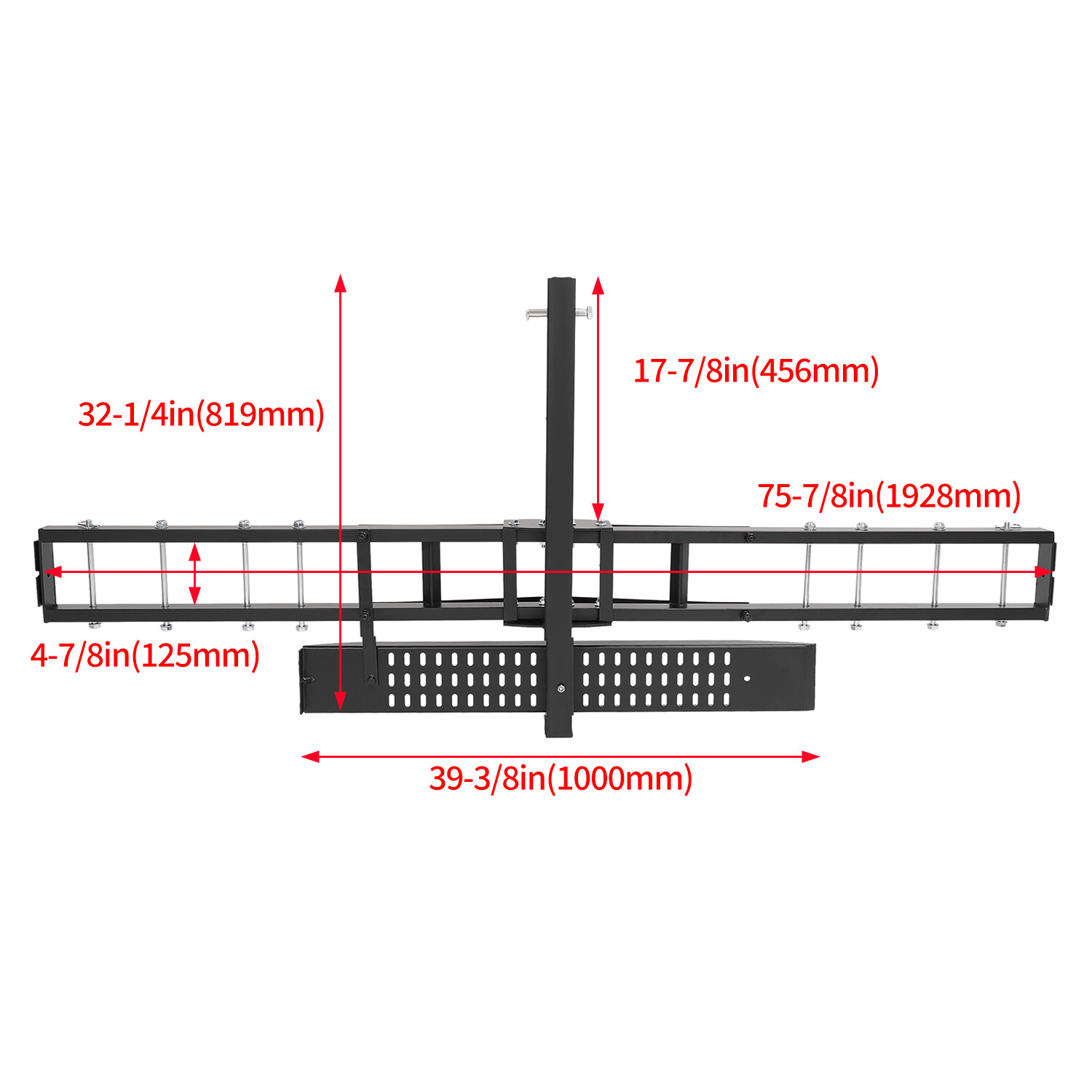 Steel Motorcycle Scooter Dirt Bike Carrier Hauler Hitch Mount Bike Rack Ramp