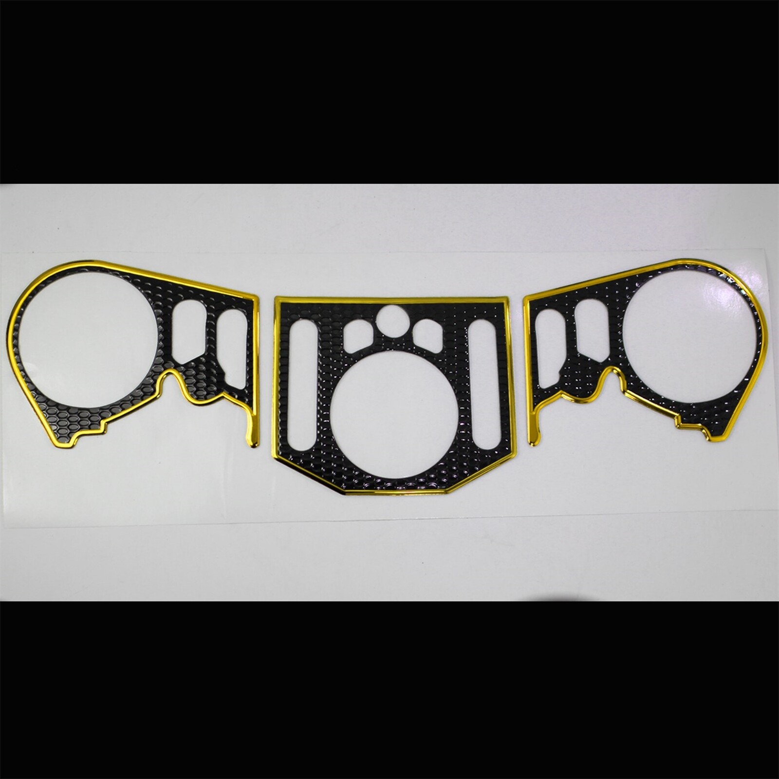Handle Bar Yoke Cover Black+2-Tone Gold R1 Logo Emblem Sticker Kit 12-14 YZFR1