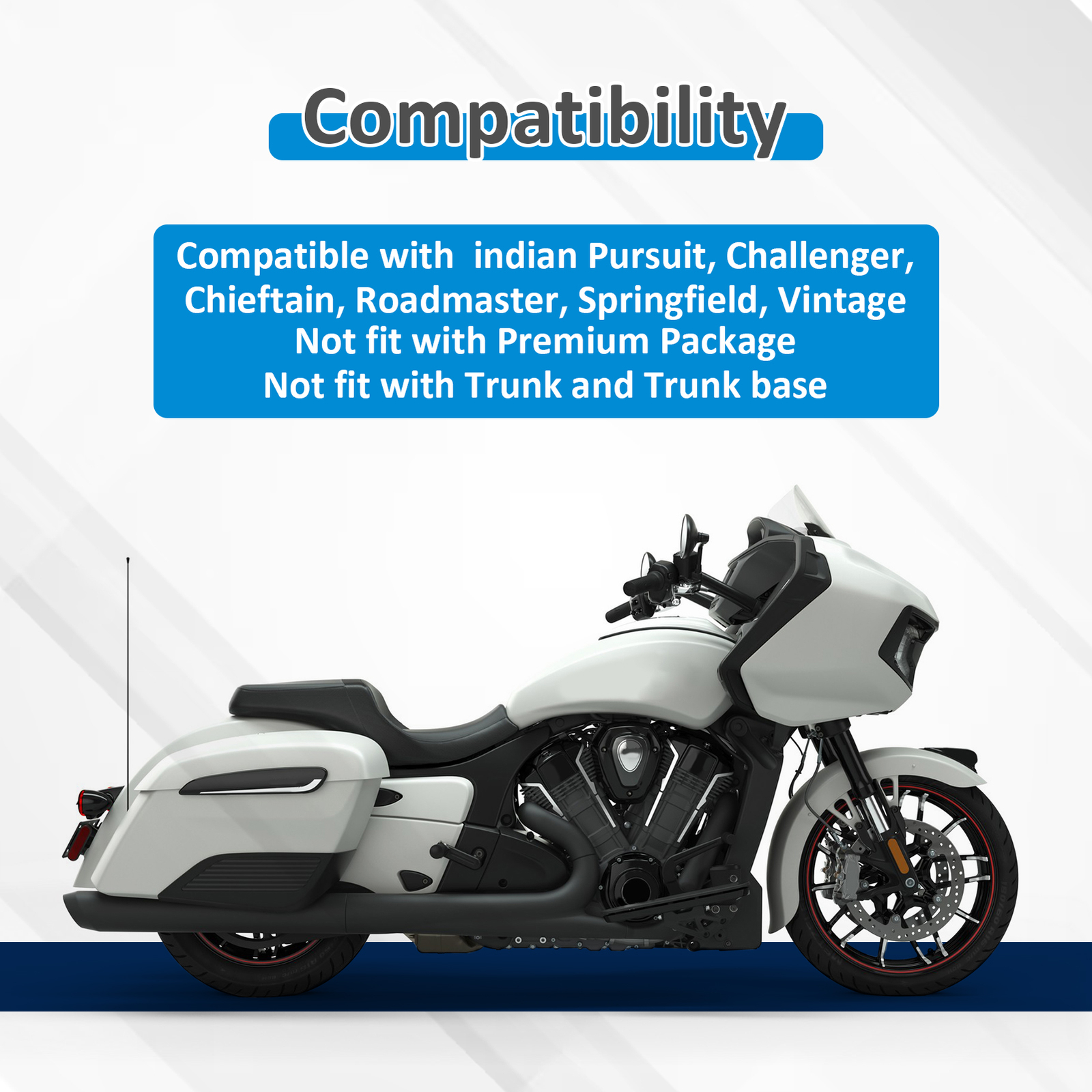23″ Height Backrest Sissy bar for Indian Chieftain Roadmaster Vintage 2014-2025