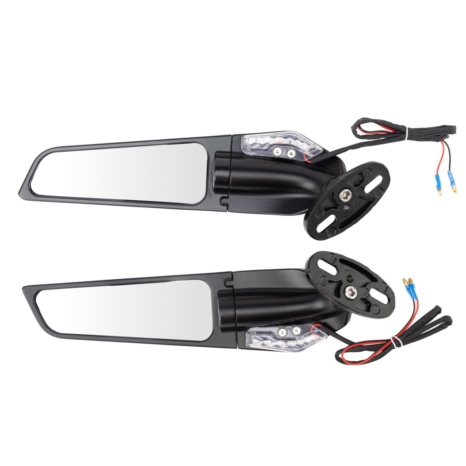 Rearview Wing Mirrors w/ LED Turn Signal Light for Honda CBR1000RR CBR600R 250R