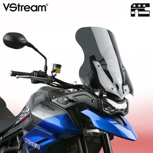 NC Fairing Mount V-Stream Windshield 17.75in Dark Triumph Tiger 850 21-24