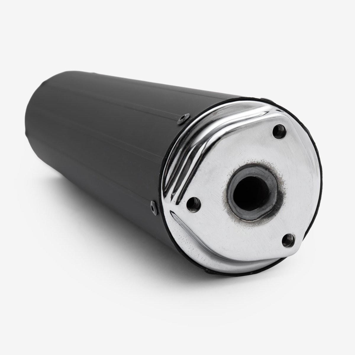 Exhaust Silencer Black 500mm Bolt-On Mild Steel Coated Easy to Replace 112mm