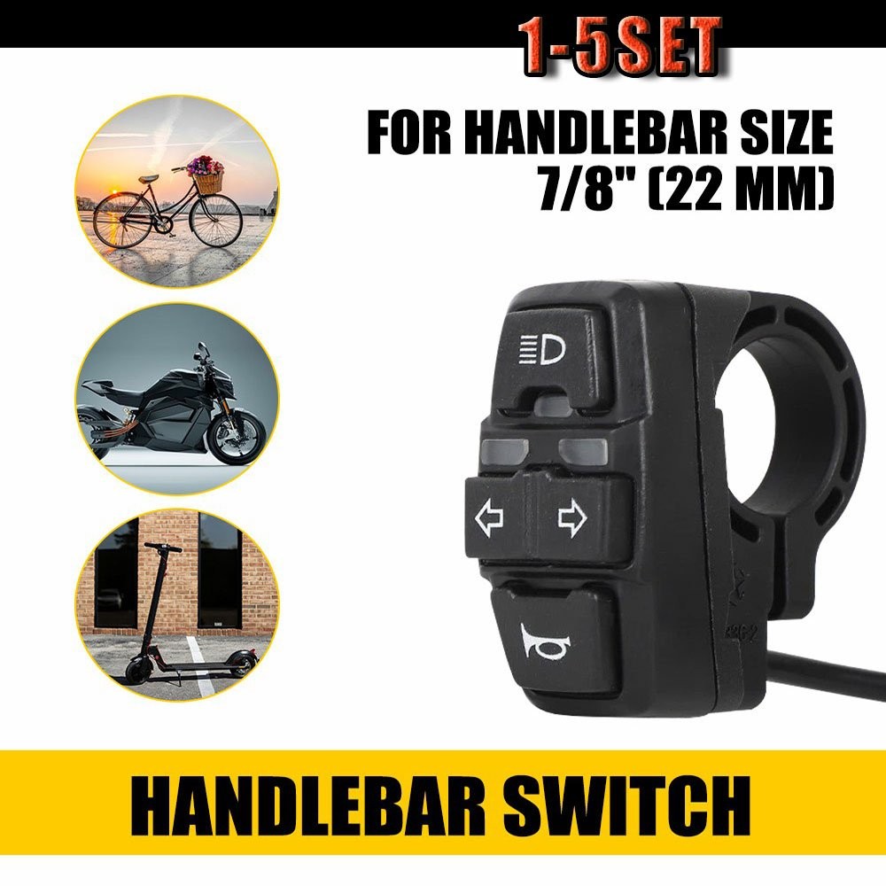 7/8″ Motorcycle Handlebar Switch On Off Push Button for Horn Turn Signals1-5x