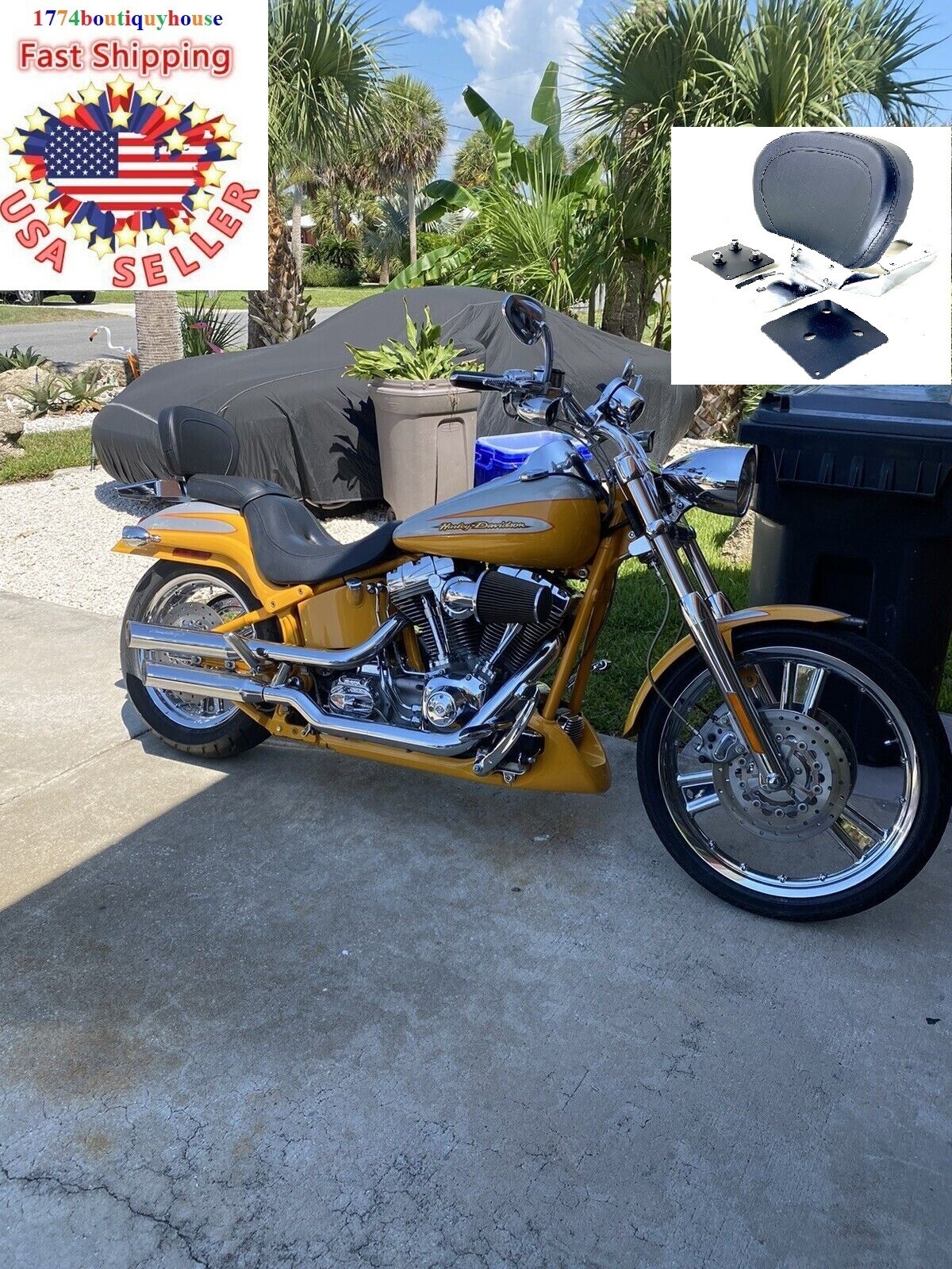 NEW Softail Deuce Backrest sissy bar for Harley Davidson H-D 2000 – 2007 51114