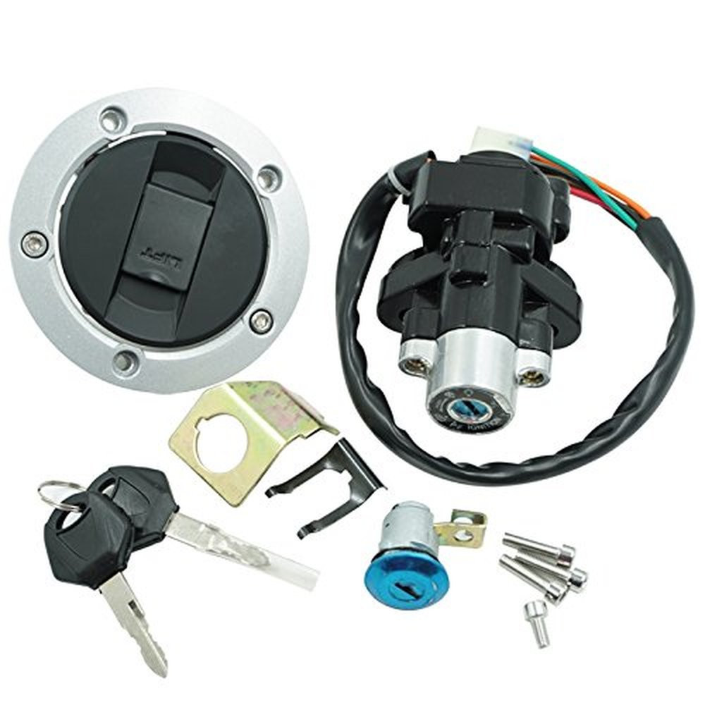 For SUZUKI GSXR750 600 2004-2005 Ignition Switch Fuel Gas Cap Seat Lock Key Set