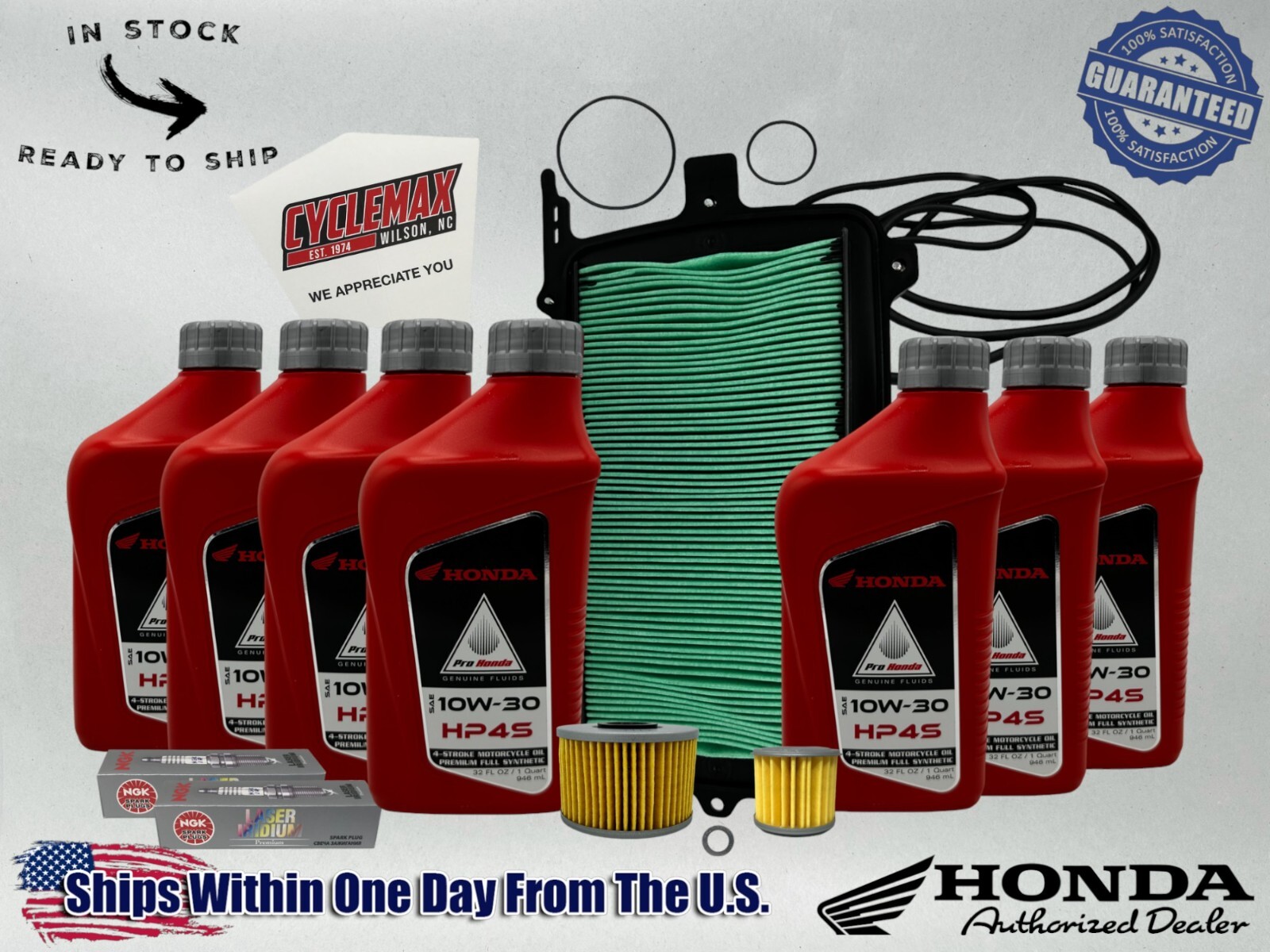 Cyclemax Full Synthetic HP4s Tune-Up Kit fits 2019-2024 Honda Talon 1000R