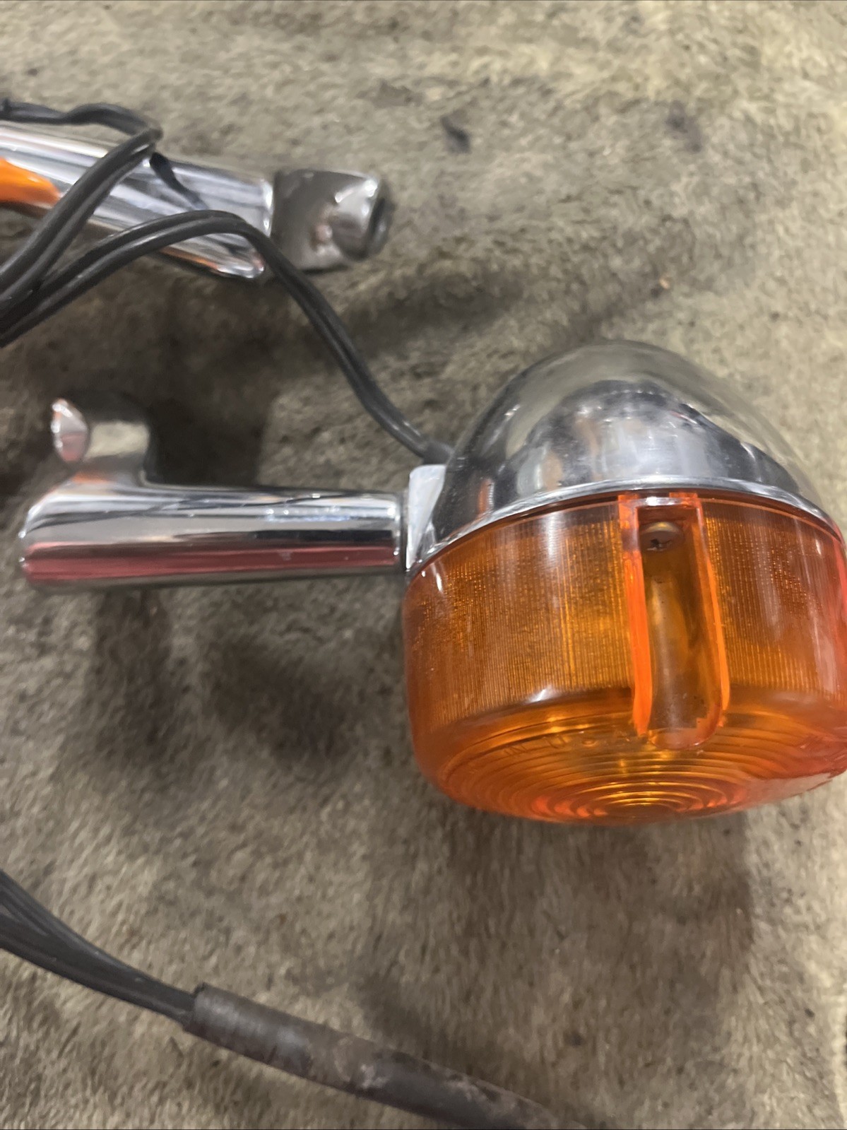 1991 Harley FXRS Lowrider Convertible Front Turn Signal Mount Set CHROME OEM FXR