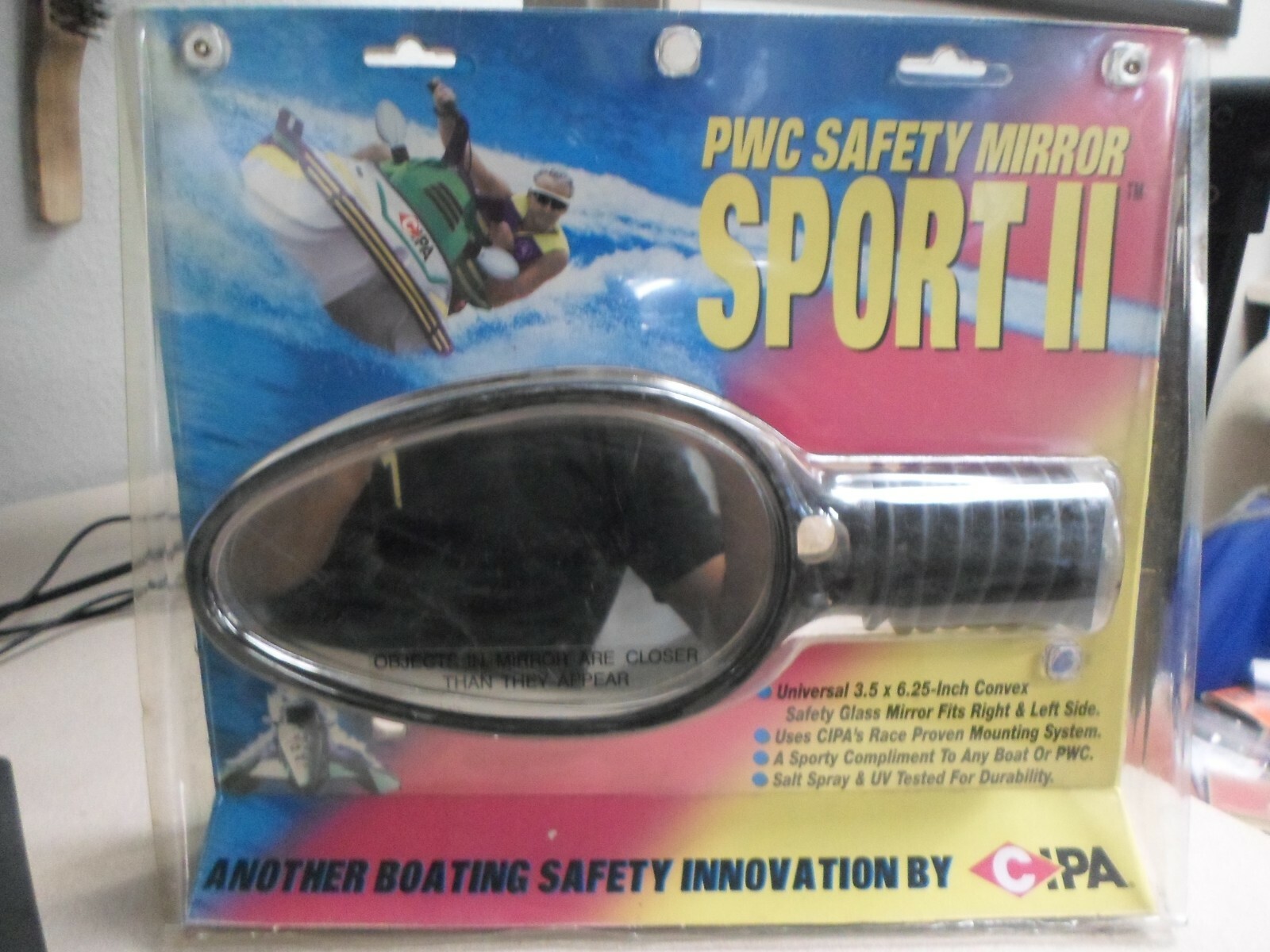 NOS Cipa Universal PWC Safety Mirror 3.5” X 6.25” Left Side 11160
