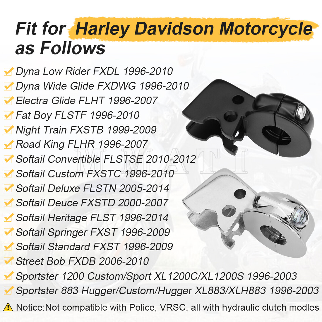 Clutch Lever Mount Bracket Perch for Harley Sportster 883 1200 XL/XLH 1996-2003