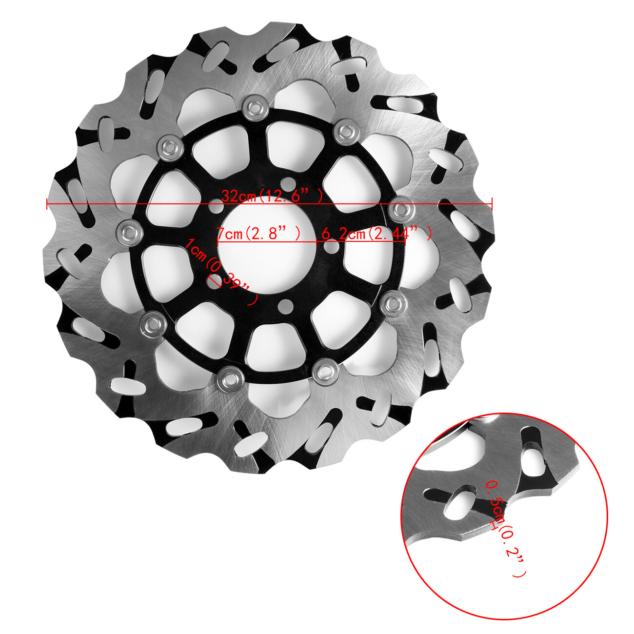 2pcs Front Brake Disc Rotor Fit For Suzuki GSXR 600 750 1000 GSX1400 GSX1300