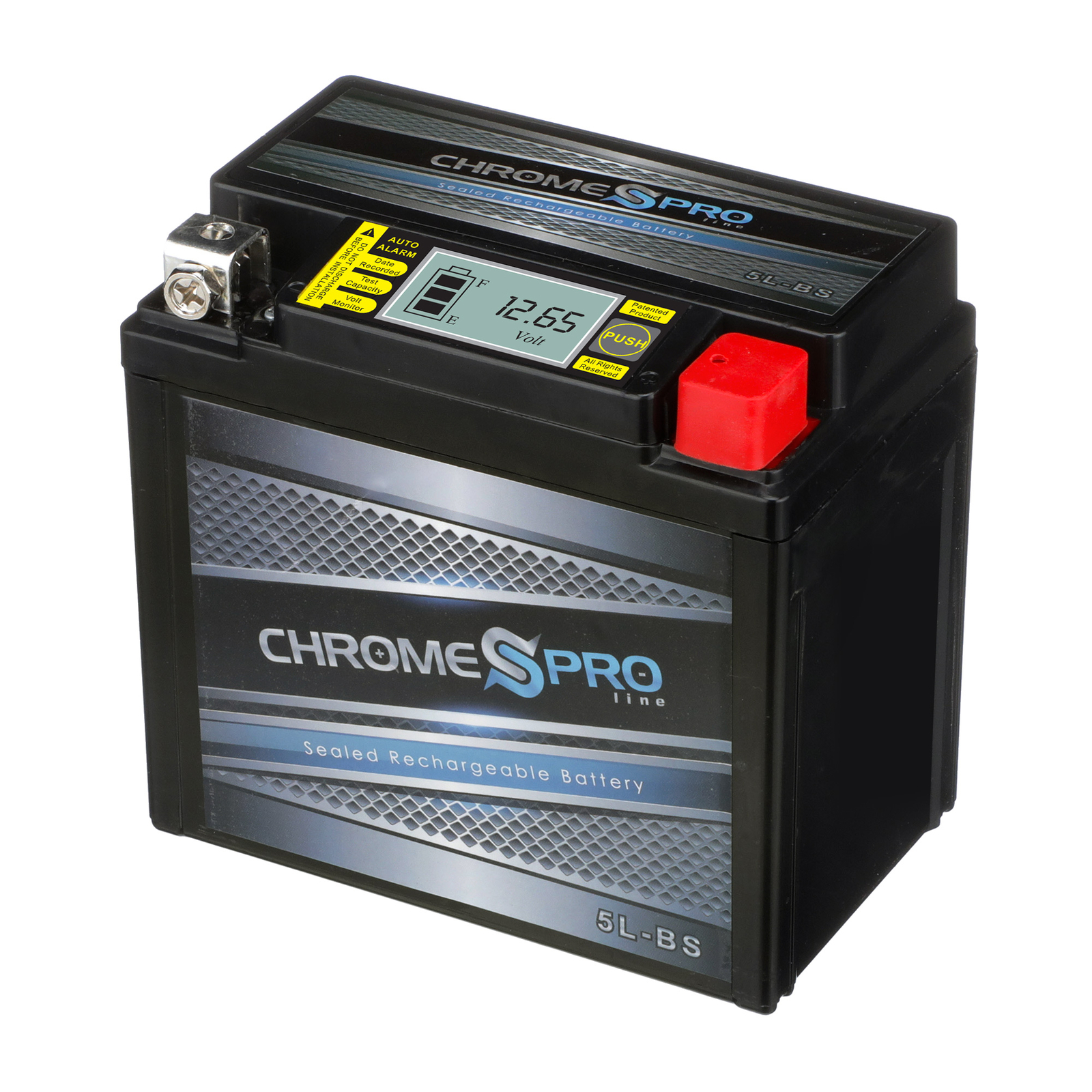 YTX5L-BS Chrome Pro Series Rechargeable iGel Powersports Battery for Scooters