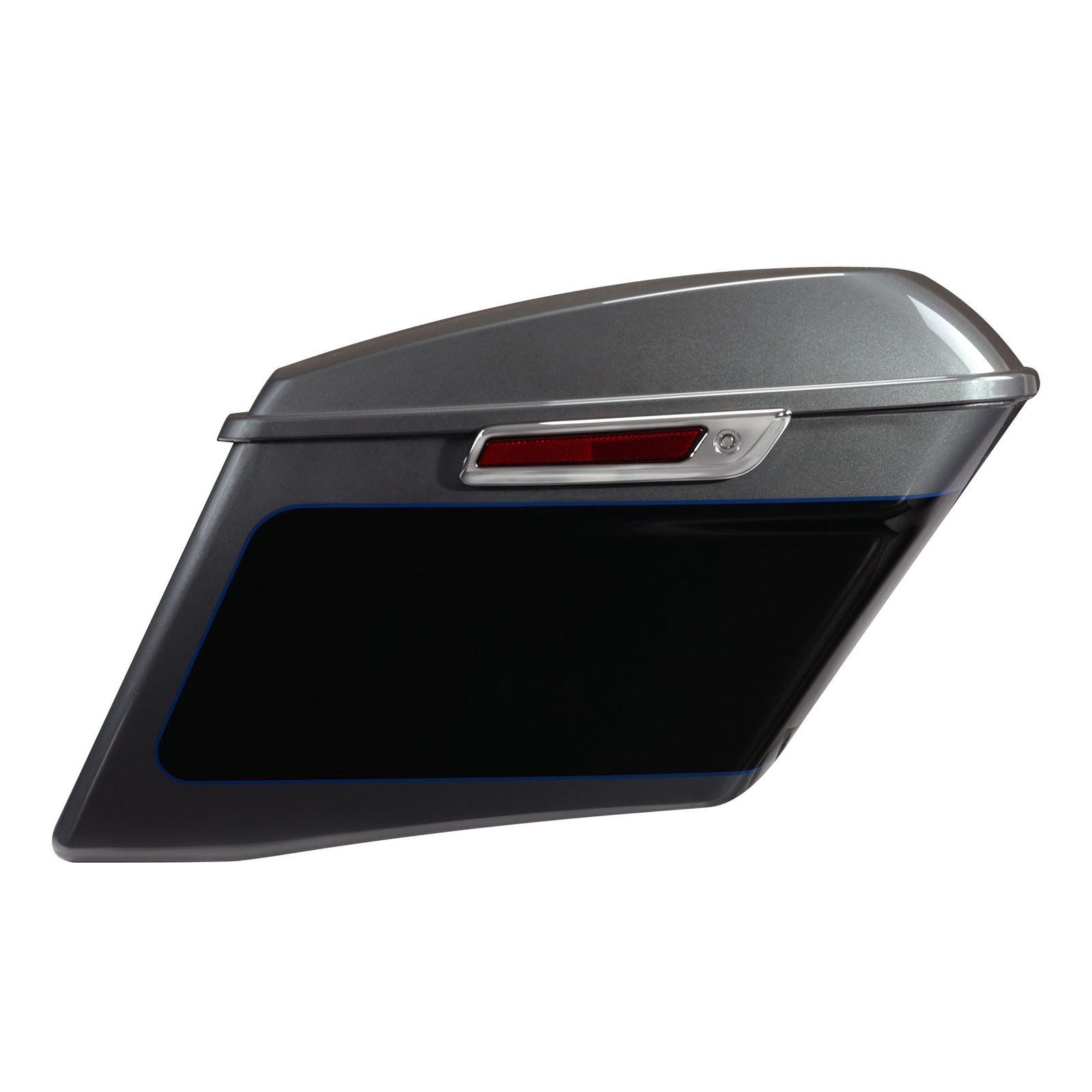 4″ Saddlebags Fit For Harley Touring 2014-24 Gauntlet Gray Metallic/Vivid Black