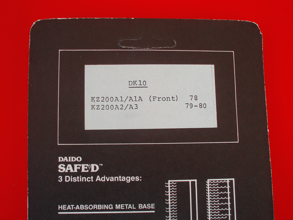 DAIDO • NOS Disc Brake Pads Kawasaki 78 KZ200A1 A1A (FR) 79-80 KZ200A2 A3 KZ200