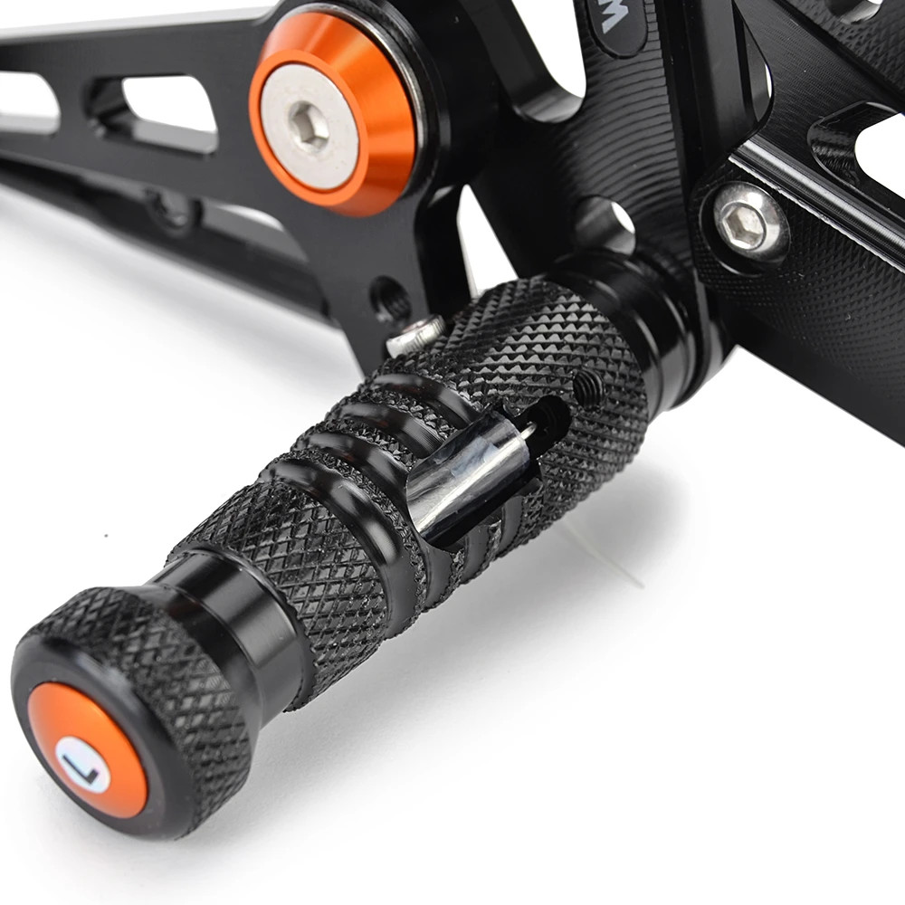For K-TM RC390 200 125 2022-2024 Adjustable Rearset Footrests Foot Pegs Pedal